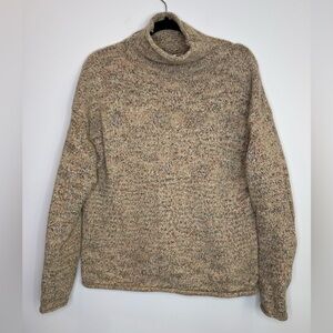 Livom Cozy cream speckled high neck Sweater size medium